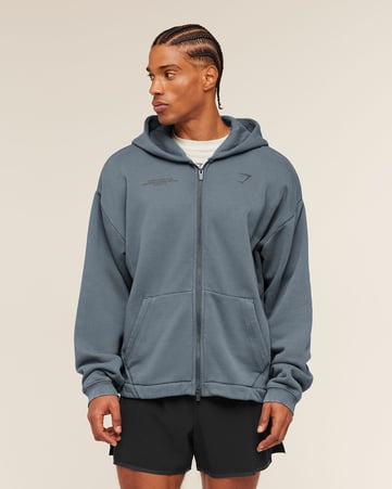 Conditioning Club Washed Zip Through Hoodie